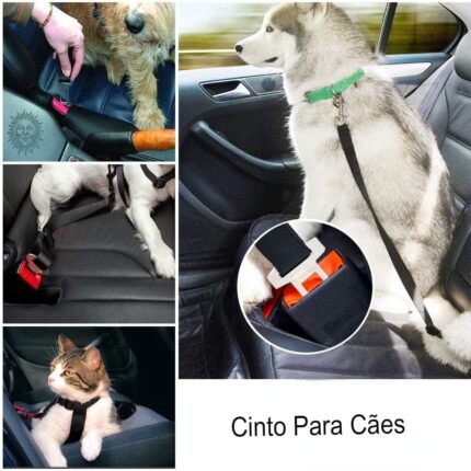 Cinto de Segurança Pet com Adaptador Ajustável-Miau Auau Pets