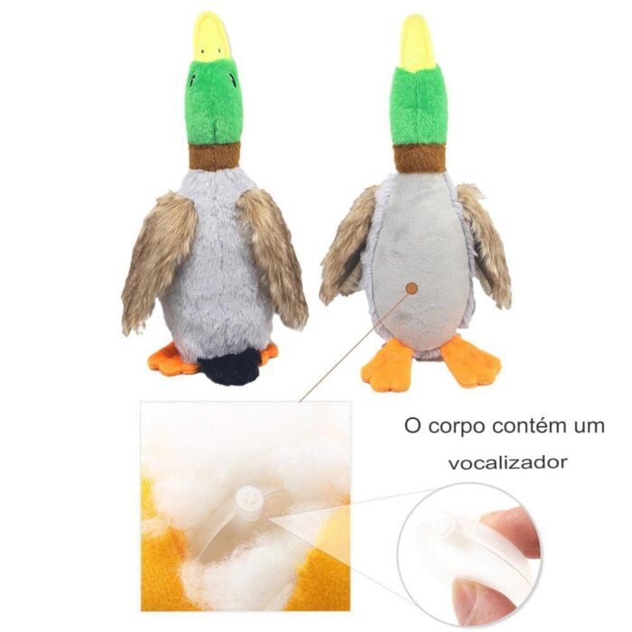 Brinquedo de Pelúcia Pato com Apito-Miau Auau Pets