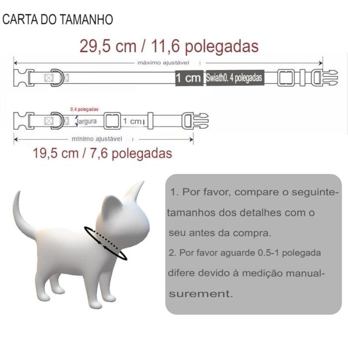 Coleira com Identificador-Miau Auau Pets