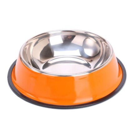 Comedor para Cães e Gatos Redondo de Aço Inox-Miau Auau Pets