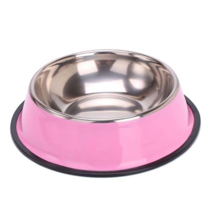 Comedor para Cães e Gatos Redondo de Aço Inox-Miau Auau Pets