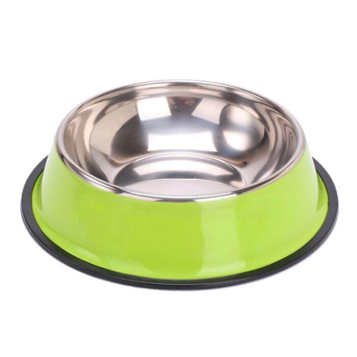 Comedor para Cães e Gatos Redondo de Aço Inox-Miau Auau Pets