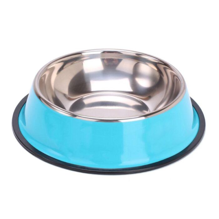 Comedor para Cães e Gatos Redondo de Aço Inox-Miau Auau Pets