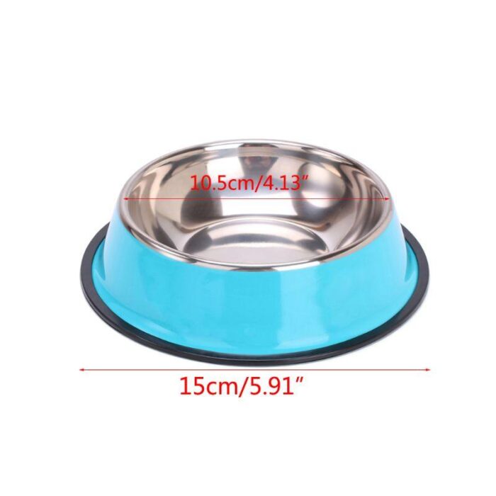 Comedor para Cães e Gatos Redondo de Aço Inox-Miau Auau Pets