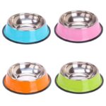 Comedor para Cães e Gatos Redondo de Aço Inox-Miau Auau Pets