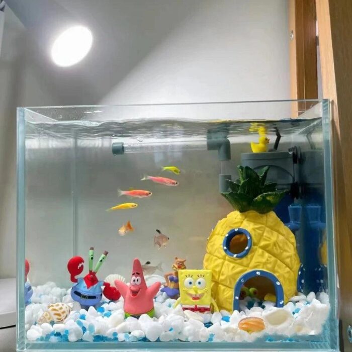 Decoração para Aquário do Bob Esponja-Miau Auau Pets